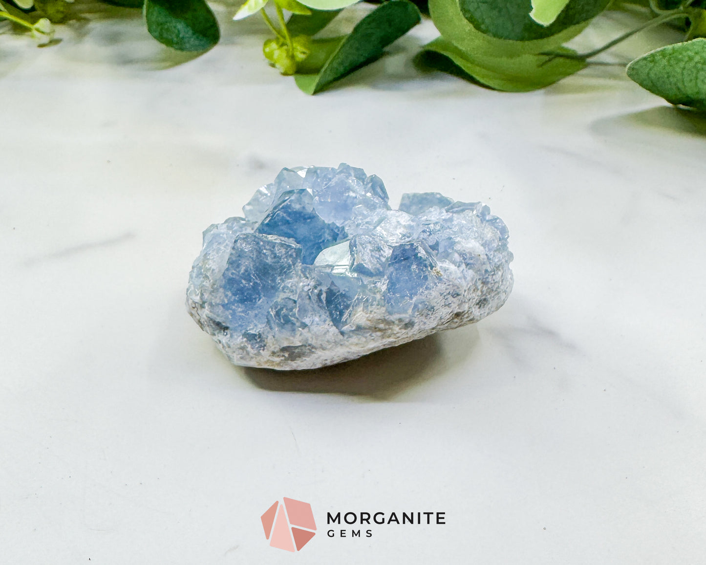 Raw Celestite Cluster No. 8 – Sky Blue Geode Specimen for High Vibration & Inner Peace