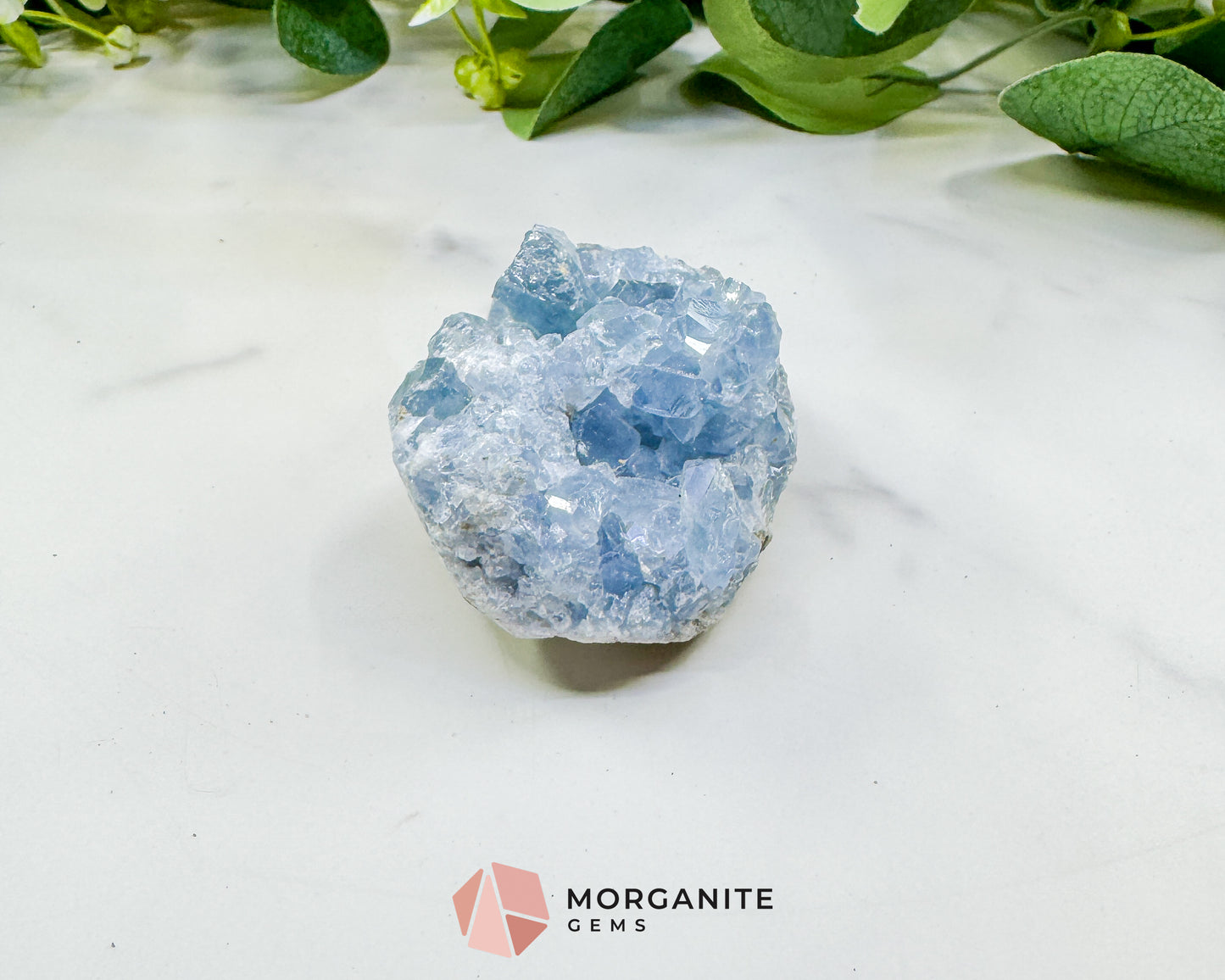 Raw Celestite Cluster No. 8 – Sky Blue Geode Specimen for High Vibration & Inner Peace