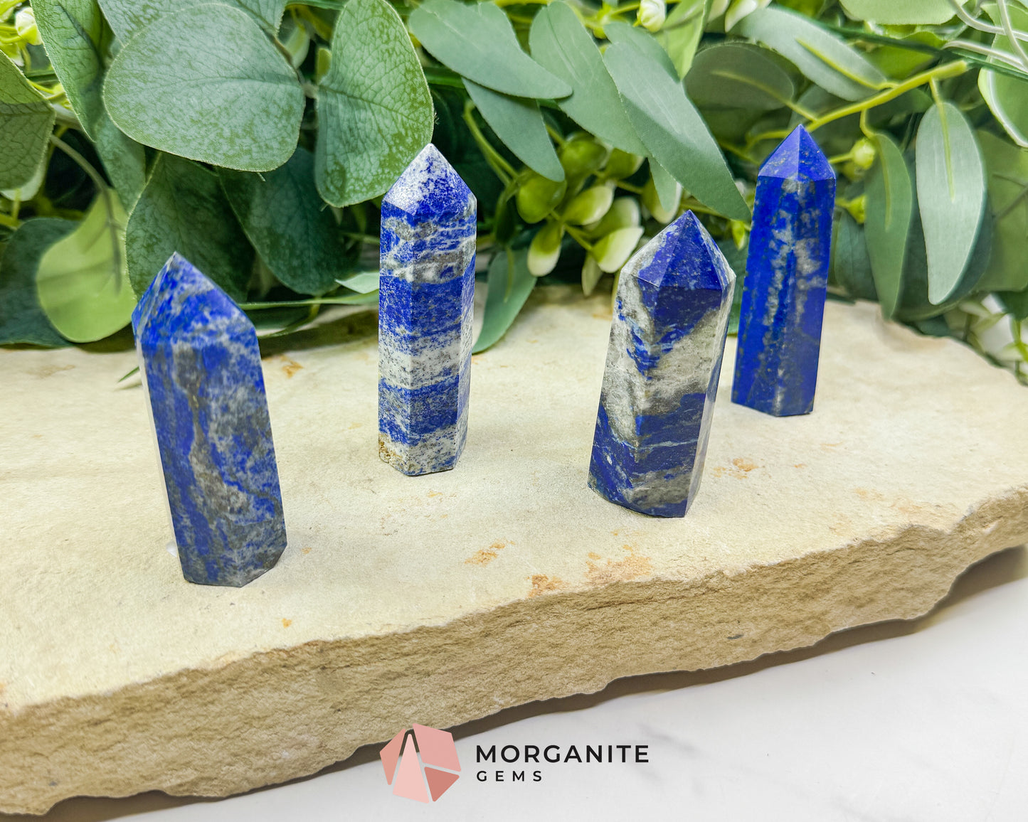 Lapis Lazuli Crystal Tower Obelisk | Third Eye Throat Chakra Wisdom Truth | 2 Size Options