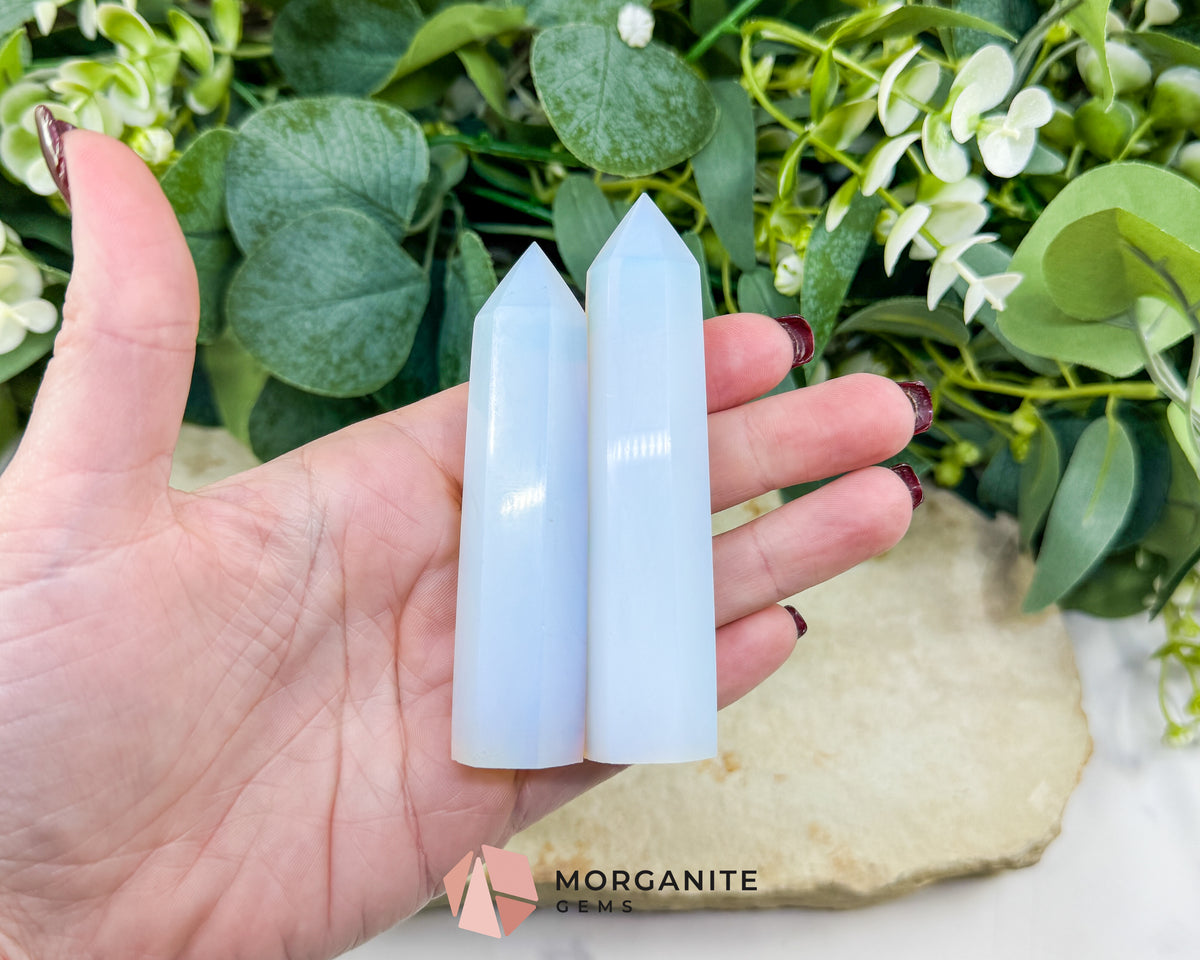 Opalite Tower 3-4 Inch Randomly Selected Crystal Point for Peace Clarity Emotional Balance Meditation Altar