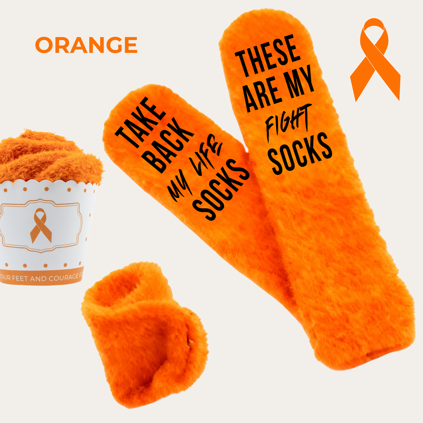 Cancer Support Sock Cupcakes – Awareness Socks in Gift-Ready Cupcake