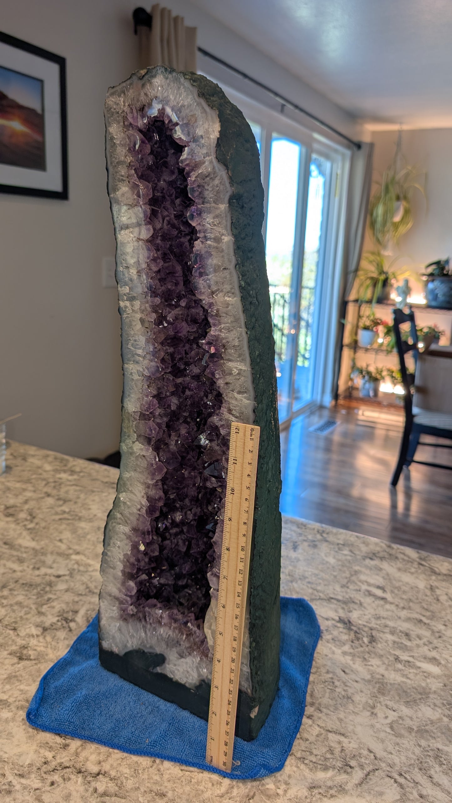 Amethyst Gallery-Style Cathedral Geode – Deep Purple Crystals