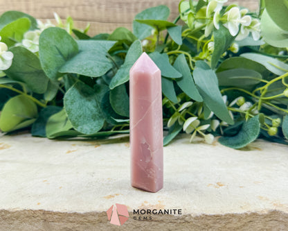 Pink Calcite Tower Point 3.4 Inch Crystal for Heart Chakra Healing Love Energy