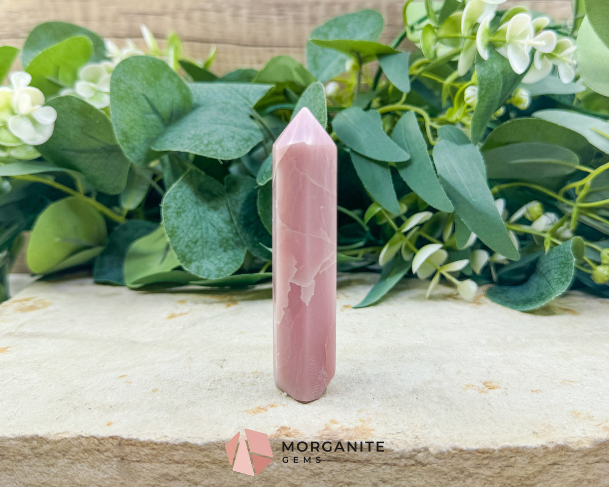 Pink Calcite Tower Point 3.4 Inch Crystal for Heart Chakra Healing Love Energy