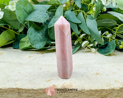 Pink Calcite Tower Point 3.4 Inch Crystal for Heart Chakra Healing Love Energy