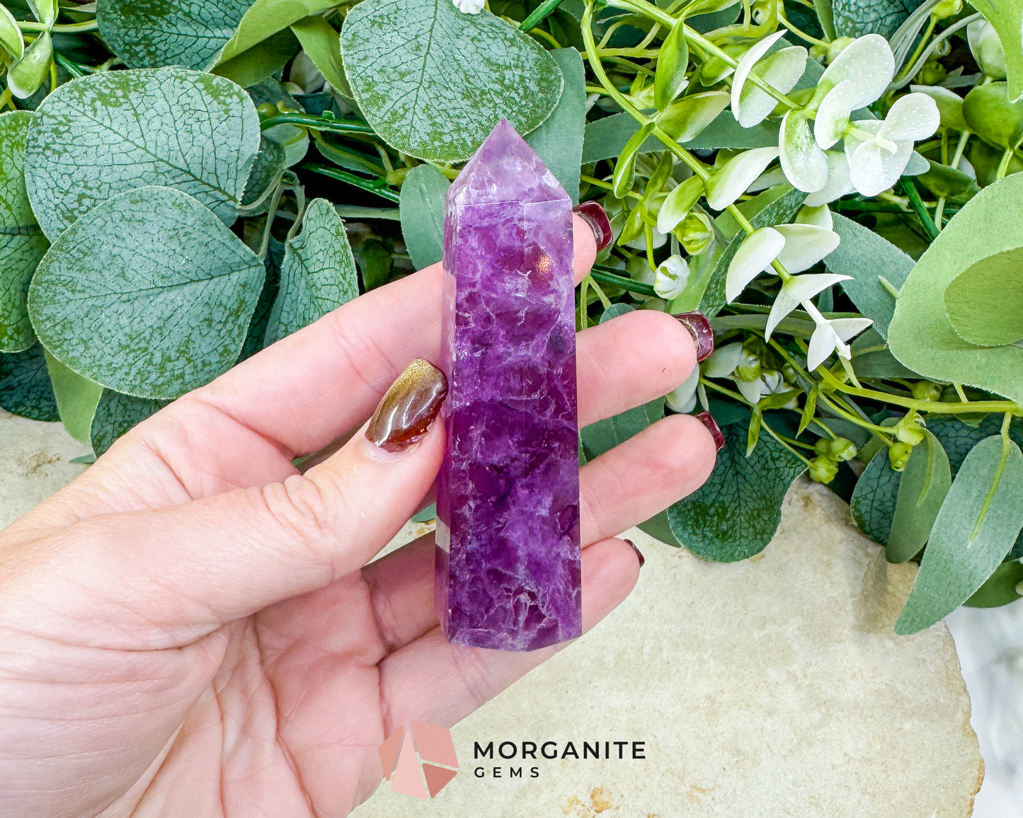 Purple Fluorite Tower Crystal Point for Intuition Clarity Third Eye Meditation Altar
