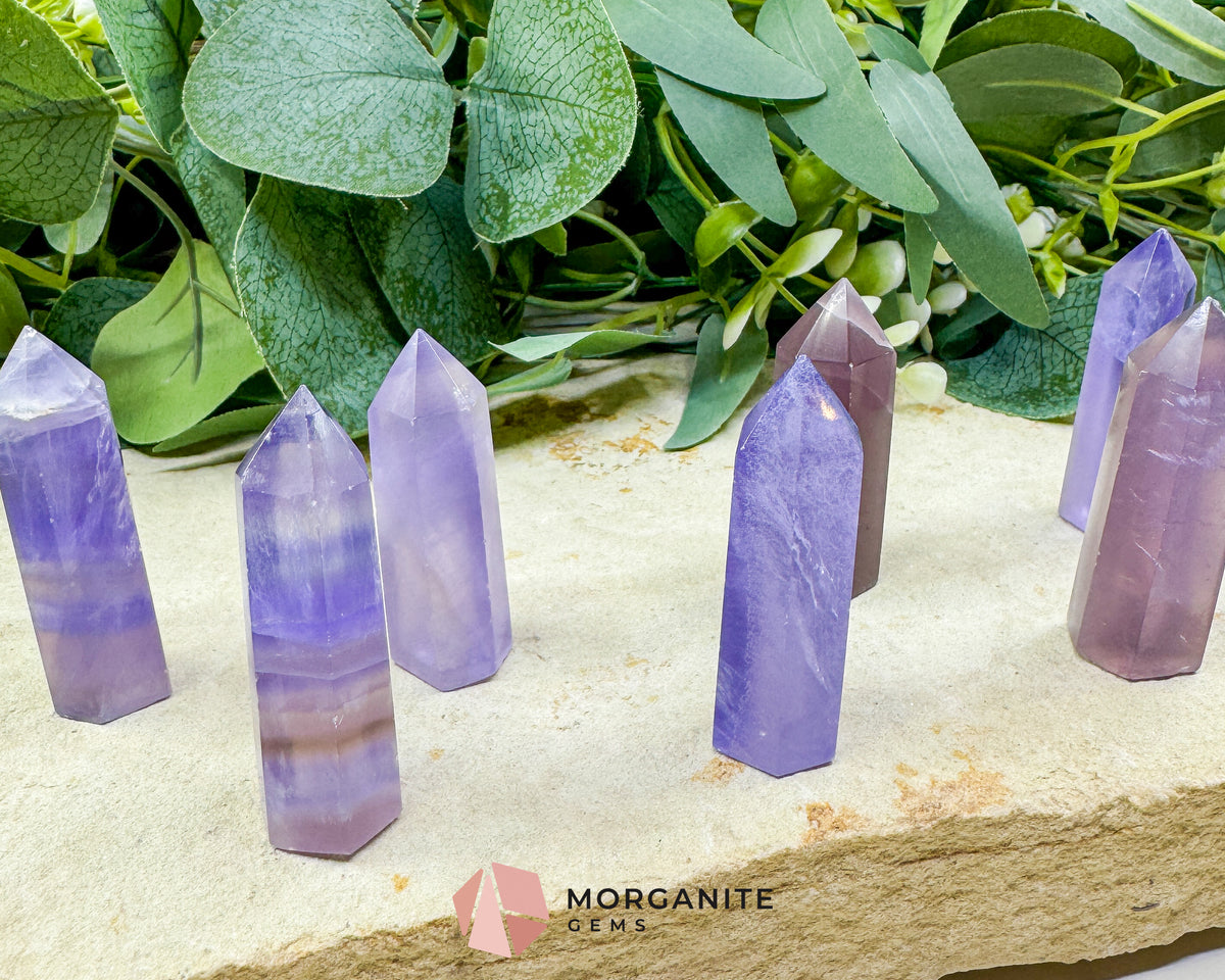 Purple Fluorite Tower Crystal Point for Intuition Clarity Third Eye Meditation Altar