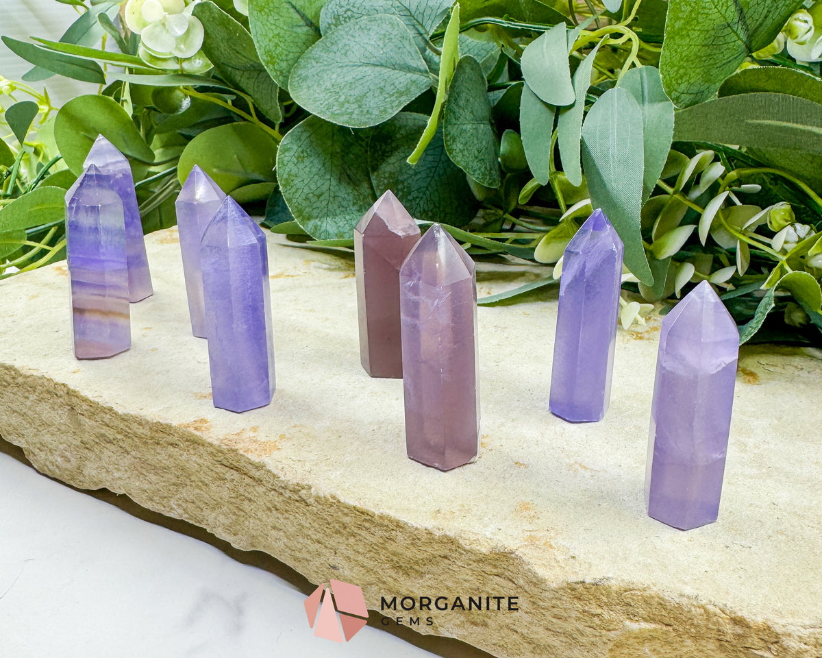 Purple Fluorite Tower Crystal Point for Intuition Clarity Third Eye Meditation Altar
