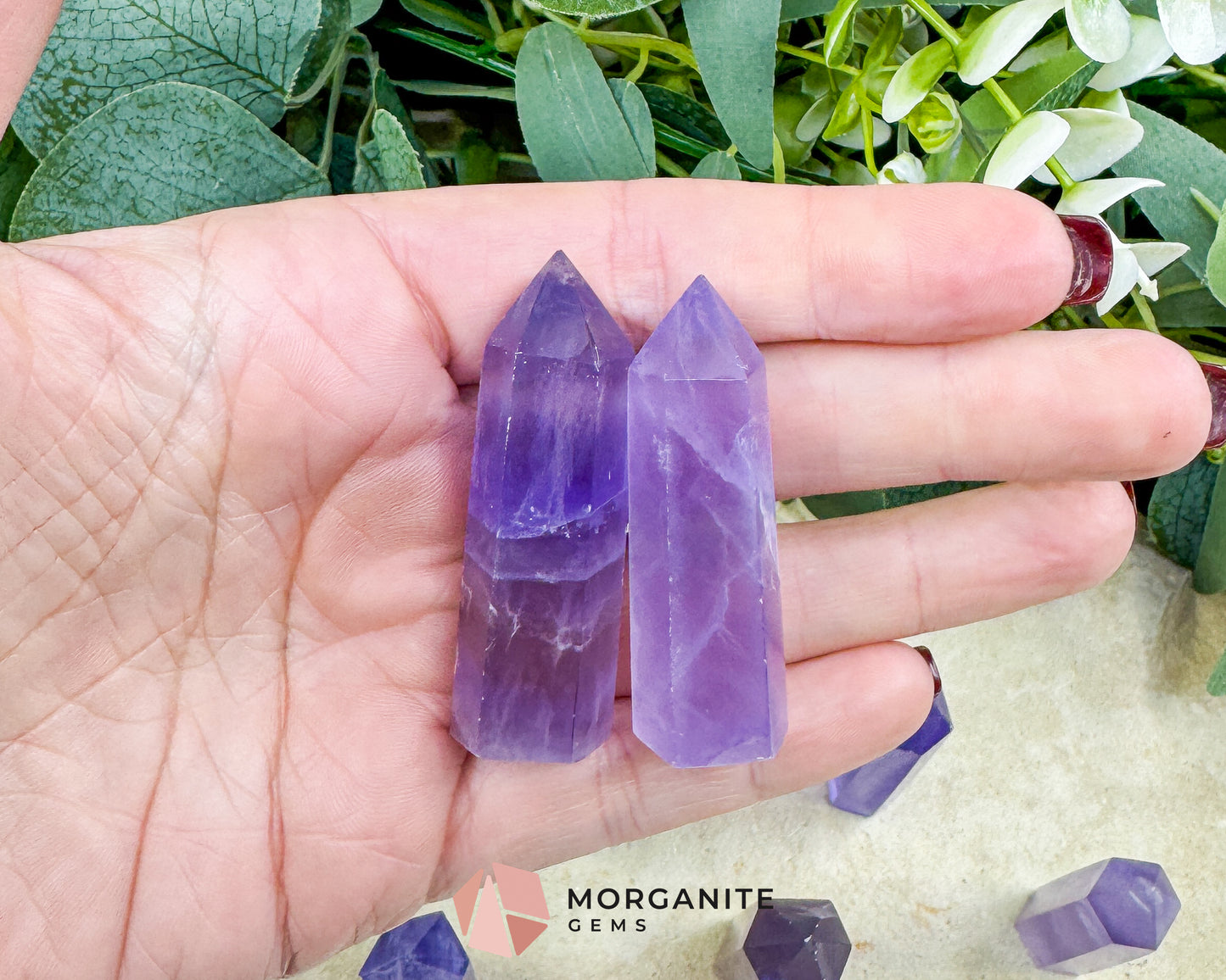 Purple Fluorite Tower Crystal Point for Intuition Clarity Third Eye Meditation Altar