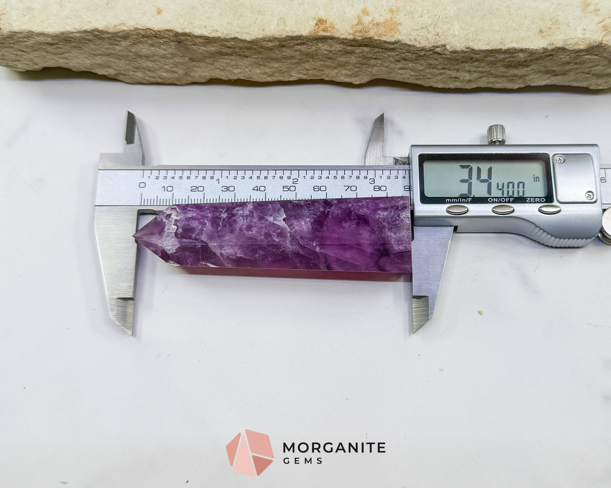 Purple Fluorite Tower Crystal Point for Intuition Clarity Third Eye Meditation Altar