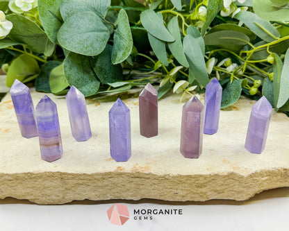Purple Fluorite Tower Crystal Point for Intuition Clarity Third Eye Meditation Altar