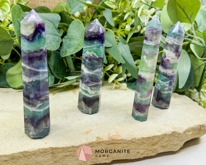 Rainbow Fluorite Tower Crystal Point for Clarity Focus & Chakra Healing