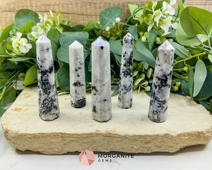 Rainbow Moonstone Tower 4-4.5 Inch Crystal Point for Intuition Goddess Energy & New Beginnings