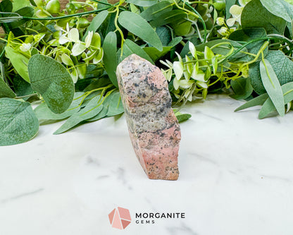 Large Raw Rhodonite Specimen – 3.2" Natural Pink & Black Healing Crystal – 10oz Earthy Stone for Heart Chakra & Emotional Balance