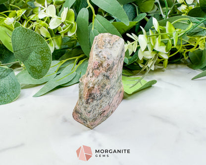 Large Raw Rhodonite Specimen – 3.2" Natural Pink & Black Healing Crystal – 10oz Earthy Stone for Heart Chakra & Emotional Balance