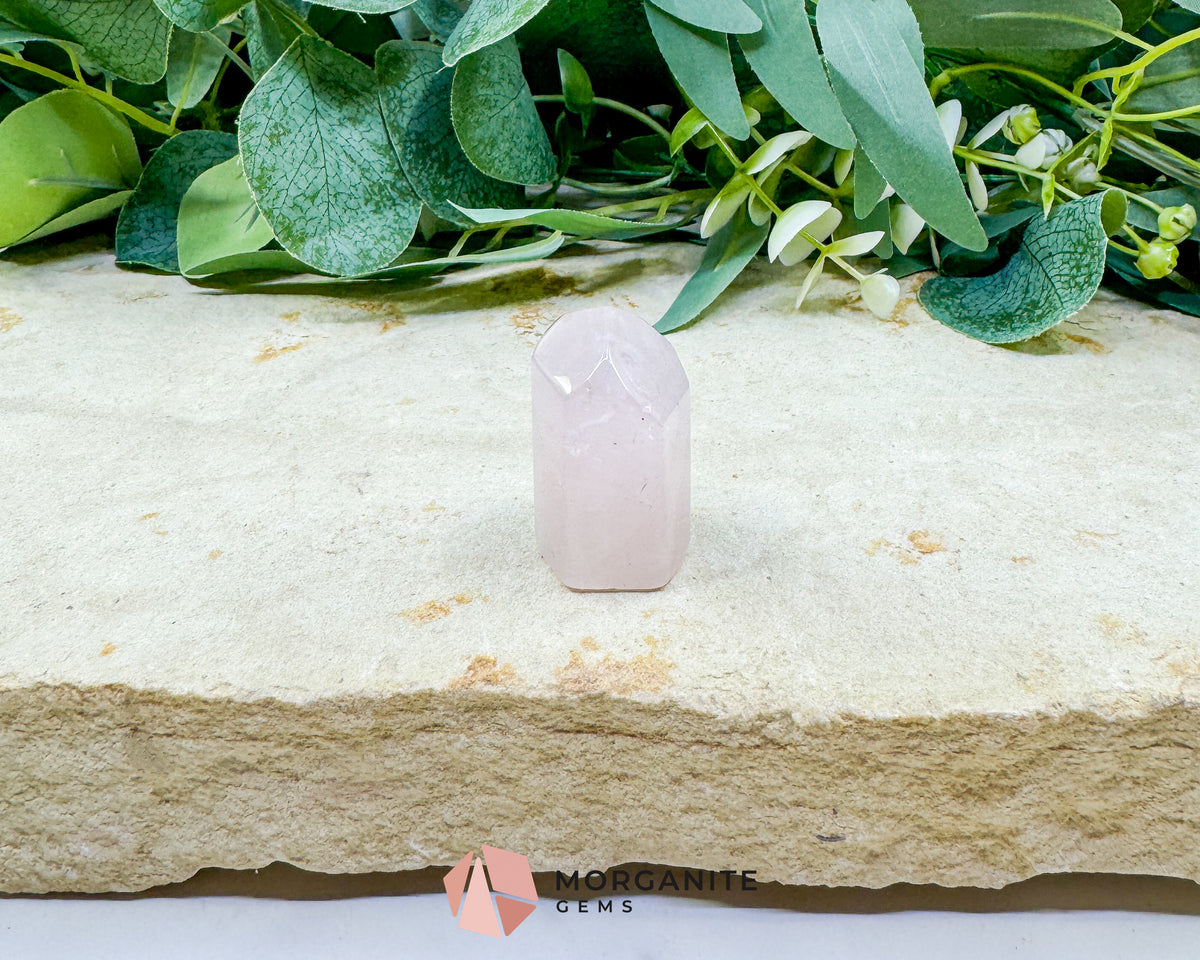 Rose Quartz Tower Crystal Point 1-4 Inch Unconditional Love Heart Chakra Healing Stone