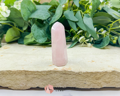 Rose Quartz Tower Crystal Point 1-4 Inch Unconditional Love Heart Chakra Healing Stone