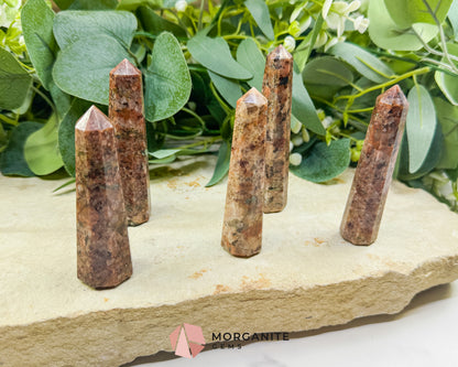 Rosophia Tower 3.5 inch Crystal Point Heart Chakra Love Healing Stone