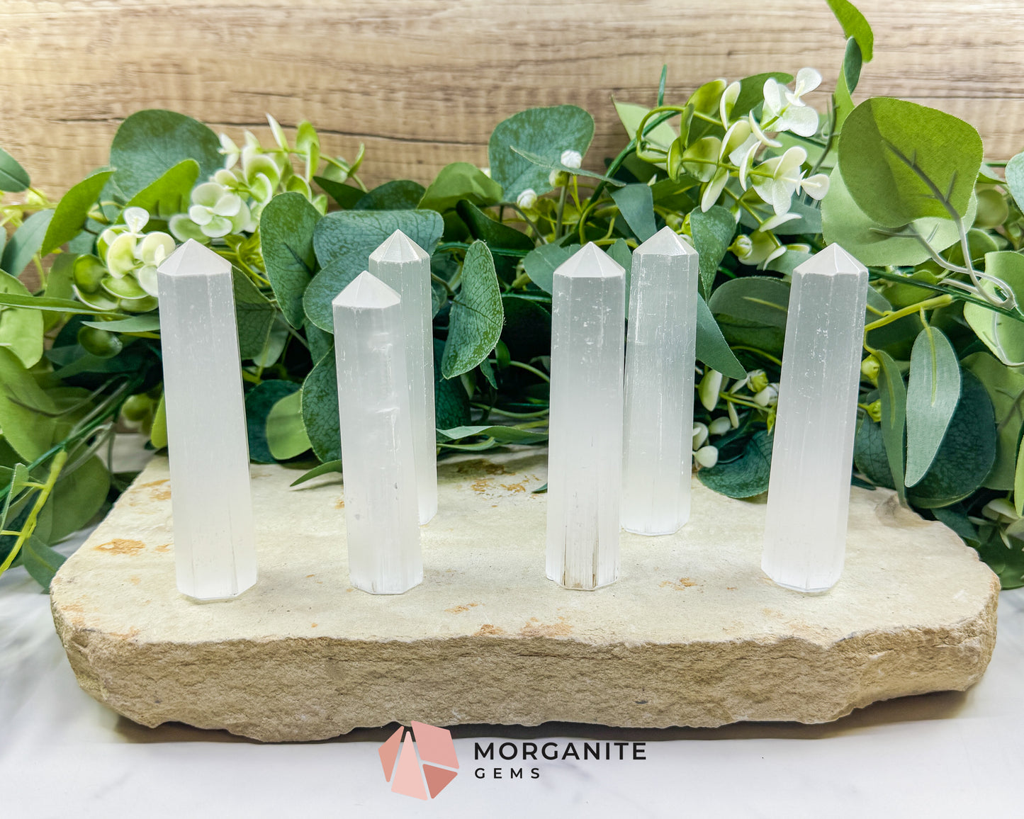 Selenite Tower 4 Inch Crystal Point for Cleansing Energy Clearing Meditation Altar Decor