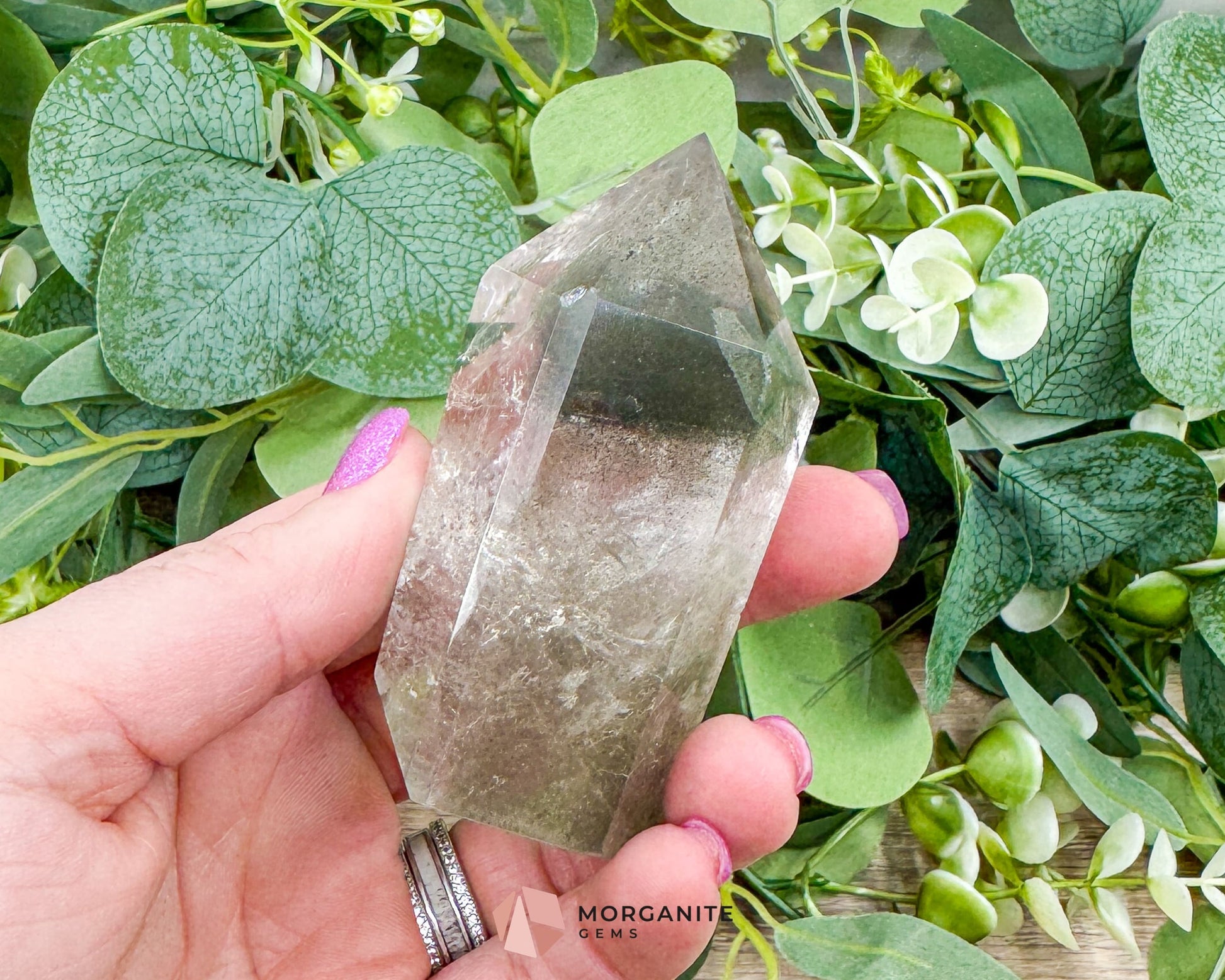 AAA Quality Garden Quartz Tower – Lodolite Crystal for Manifestation & Spiritual Growth No. 5 - Metaphysical Crystals