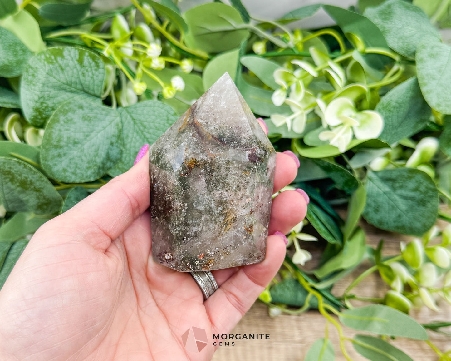 AAA Quality Garden Quartz Tower – Lodolite Crystal for Manifestation & Spiritual Growth No. 2 - Metaphysical Crystals