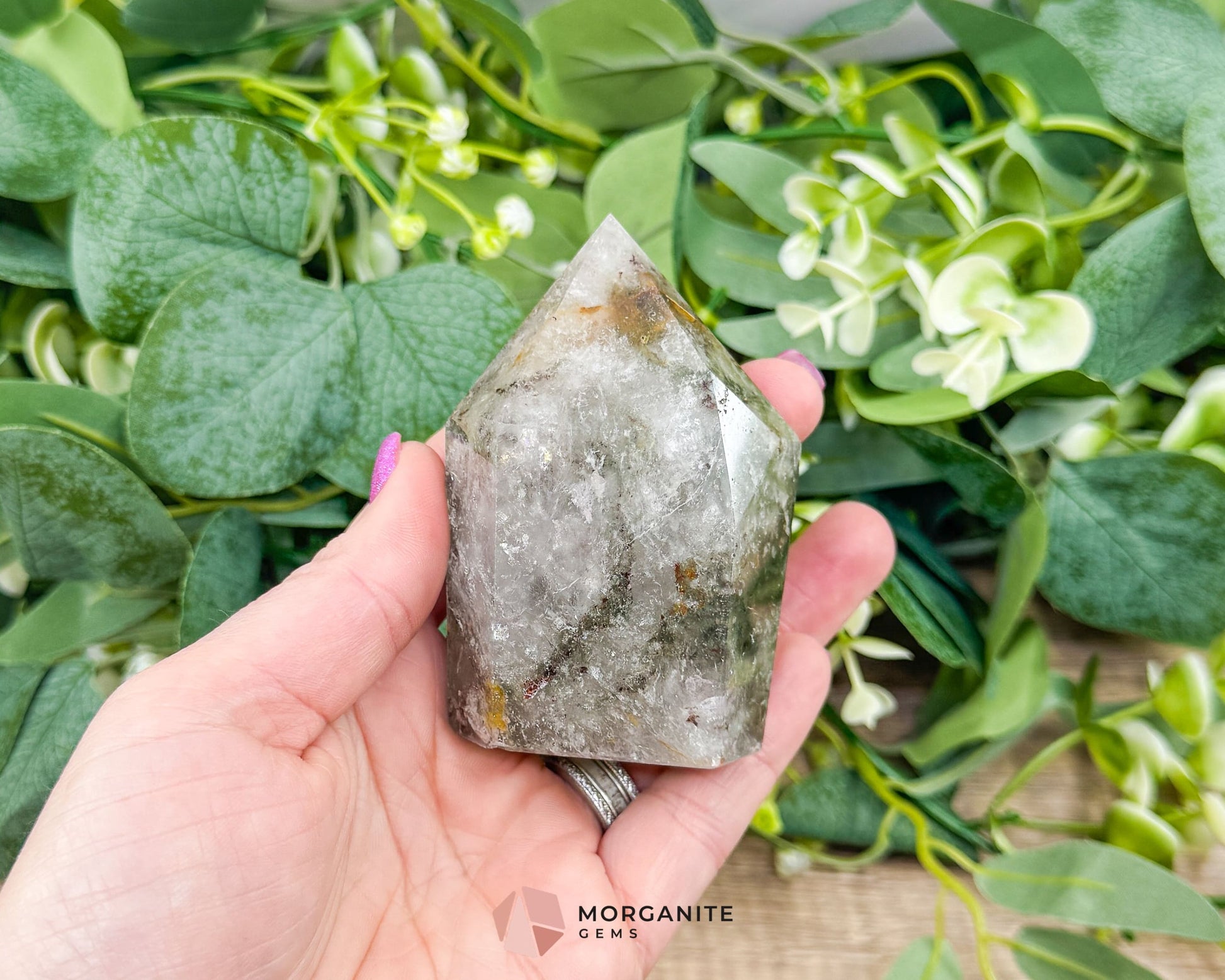 AAA Quality Garden Quartz Tower – Lodolite Crystal for Manifestation & Spiritual Growth No. 2 - Metaphysical Crystals