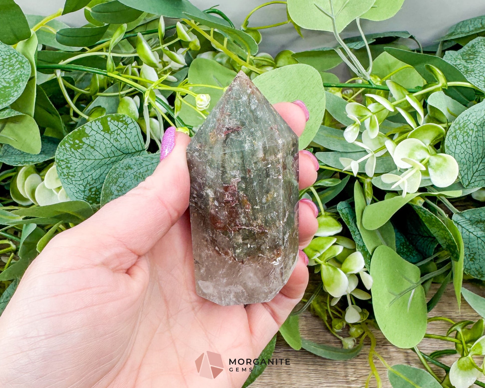 AAA Quality Garden Quartz Tower – Lodolite Crystal for Manifestation & Spiritual Growth No. 3 - Metaphysical Crystals