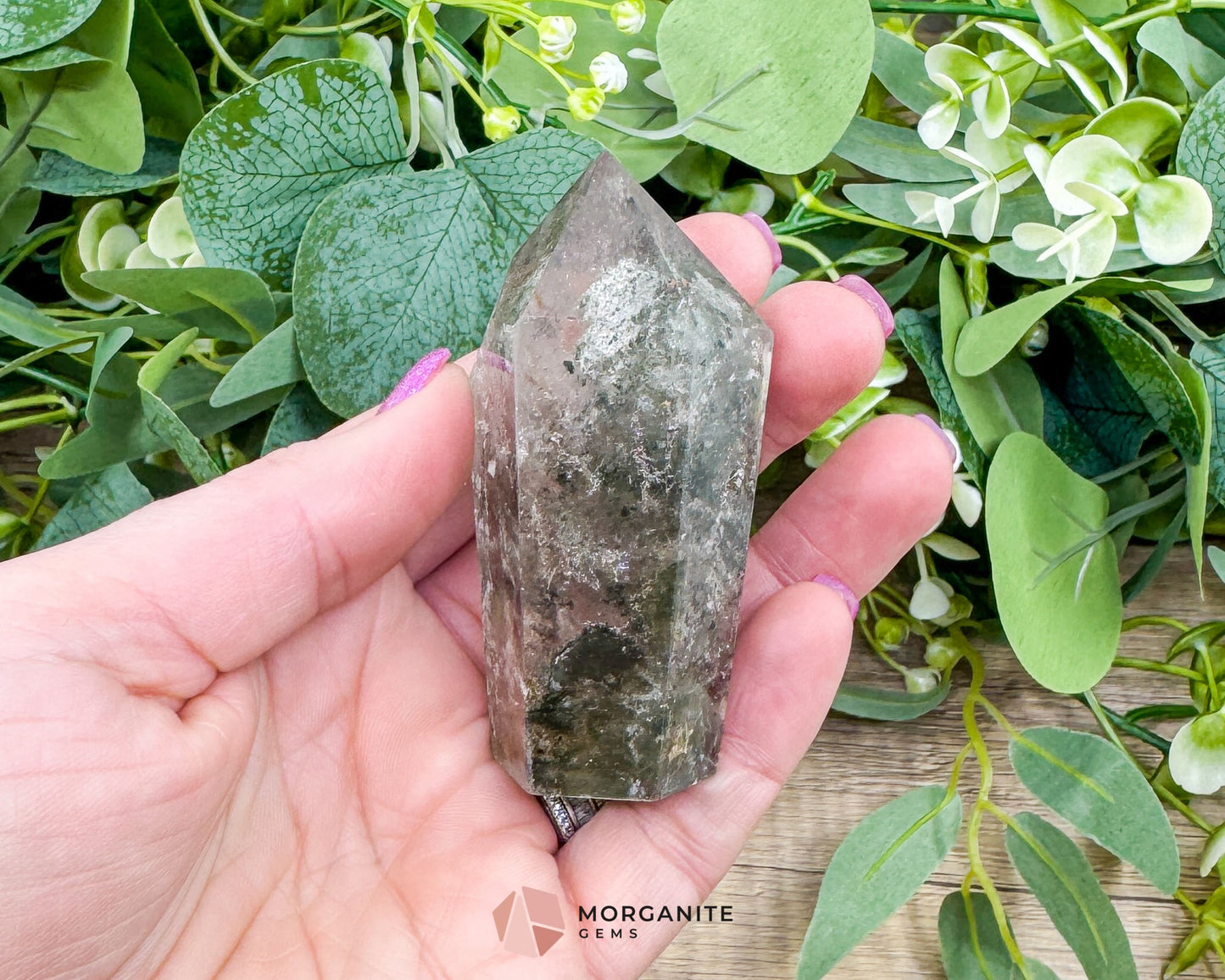 AAA Quality Garden Quartz Tower – Lodolite Crystal for Manifestation & Spiritual Growth No. 4 - Metaphysical Crystals