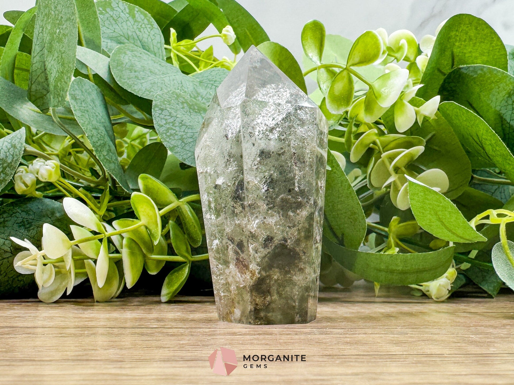 AAA Quality Garden Quartz Tower – Lodolite Crystal for Manifestation & Spiritual Growth No. 4 - Metaphysical Crystals