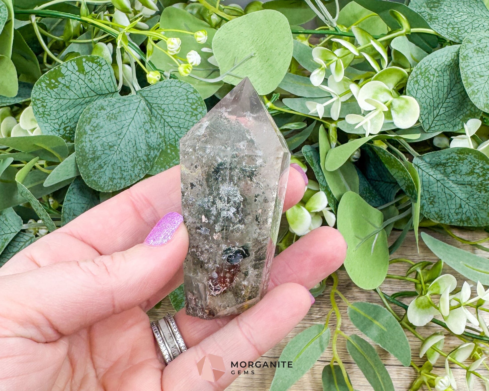 AAA Quality Garden Quartz Tower – Lodolite Crystal for Manifestation & Spiritual Growth No. 4 - Metaphysical Crystals