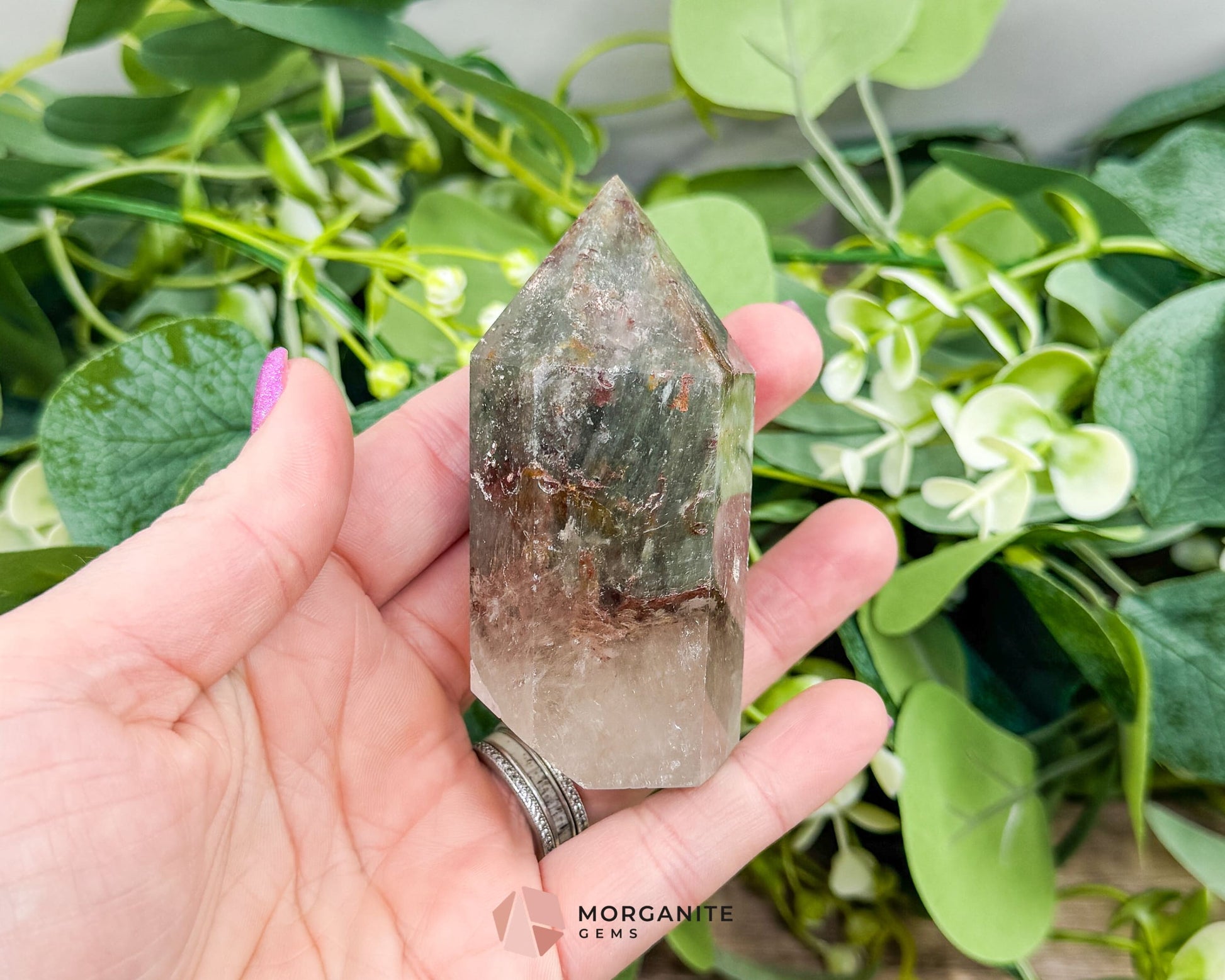 AAA Quality Garden Quartz Tower – Lodolite Crystal for Manifestation & Spiritual Growth No. 3 - Metaphysical Crystals