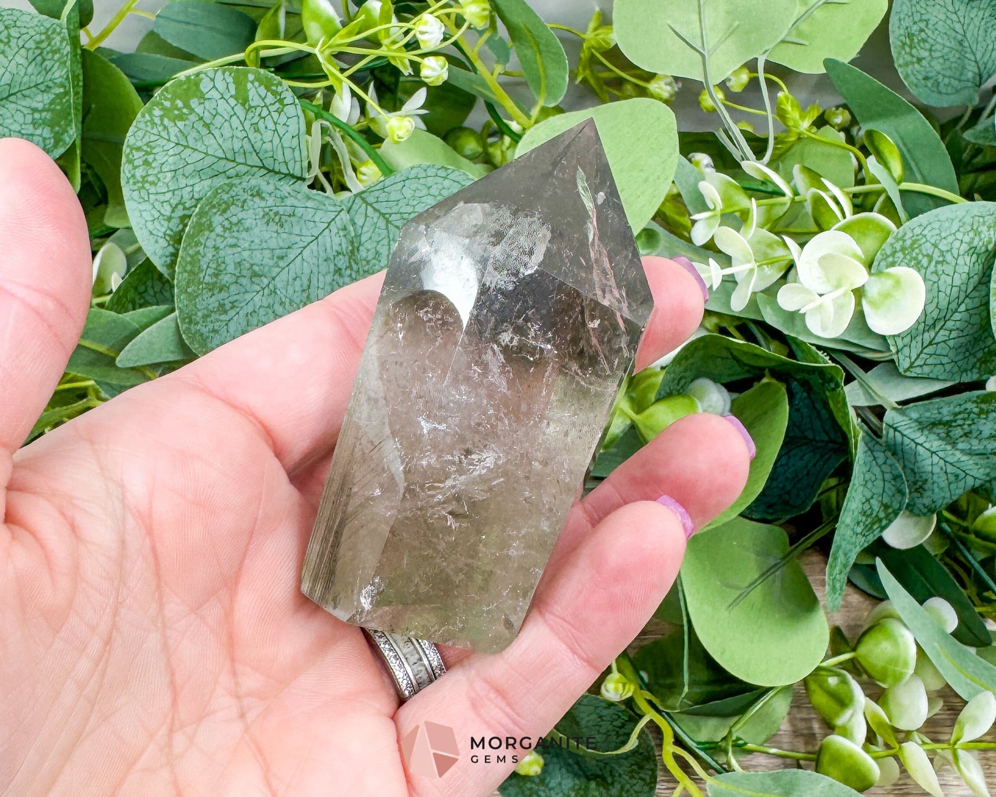 AAA Quality Garden Quartz Tower – Lodolite Crystal for Manifestation & Spiritual Growth No. 5 - Metaphysical Crystals