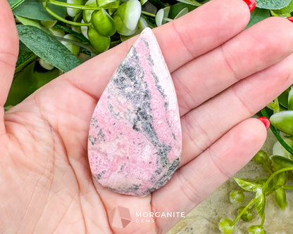 AAA+ Rhodochrosite Pear-Shaped Carving (54g) – ’Stone of the Compassionate Heart’ for Self-Love & Inner Healing