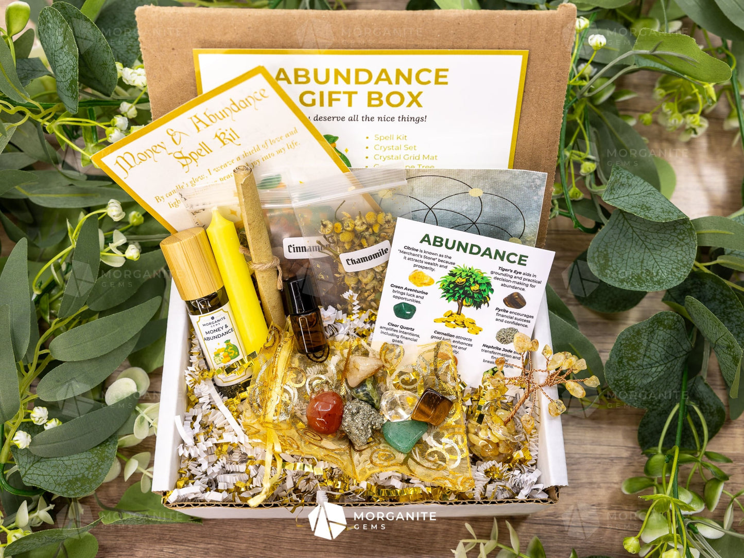 Abundance Intention Gift Box-Morganite Gems