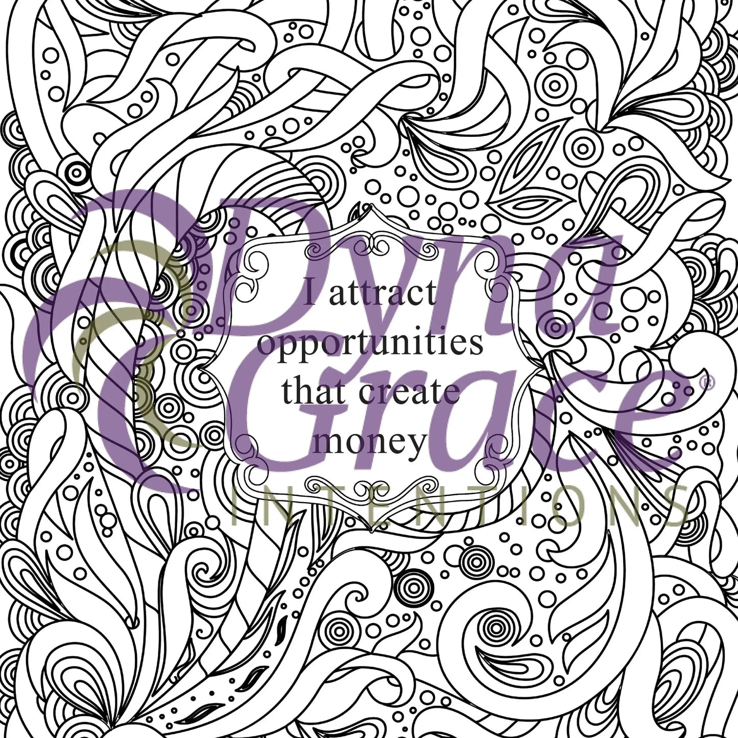 Abundance Printable Coloring Book – Abundance Coloring Sheets-Morganite Gems