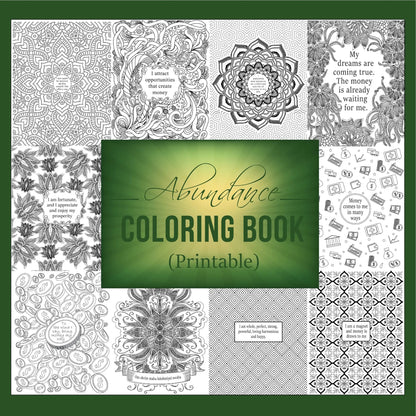 Abundance Printable Coloring Book – Abundance Coloring Sheets-Morganite Gems