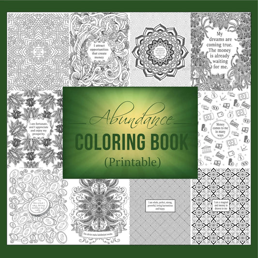 Abundance Printable Coloring Book – Abundance Coloring Sheets-Morganite Gems