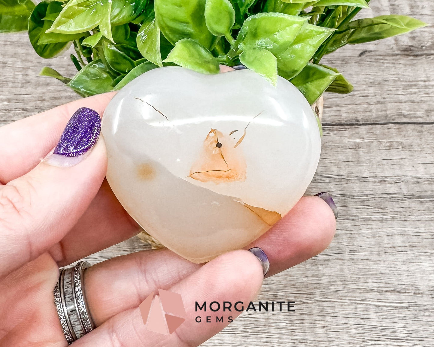 Agate Heart – Polished Natural Stone for Balance, Protection, and Emotional Healing-Morganite Gems