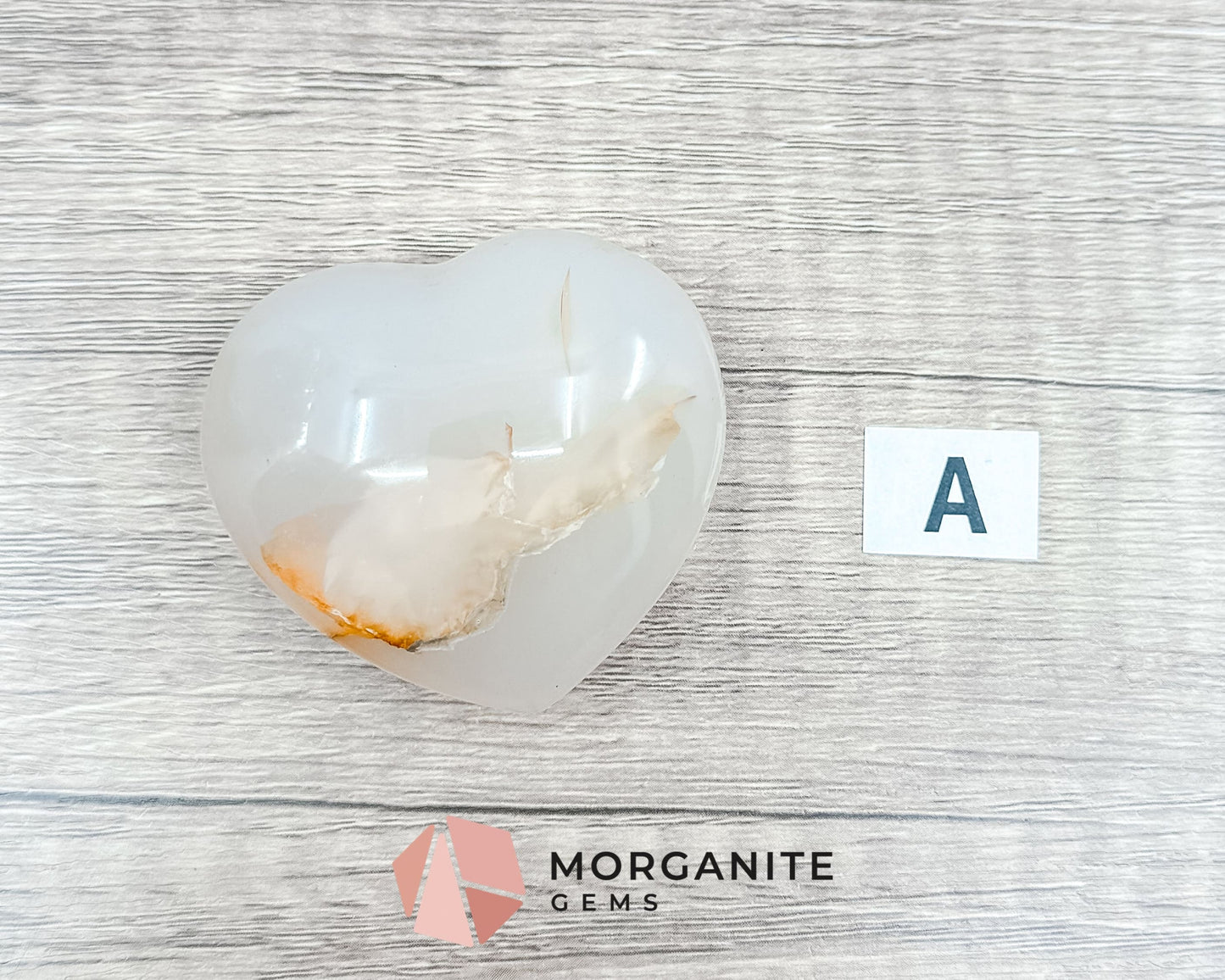 Agate Heart – Polished Natural Stone for Balance, Protection, and Emotional Healing-Morganite Gems