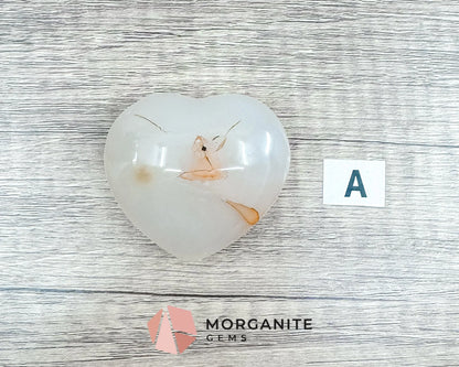 Agate Heart – Polished Natural Stone for Balance, Protection, and Emotional Healing-Morganite Gems