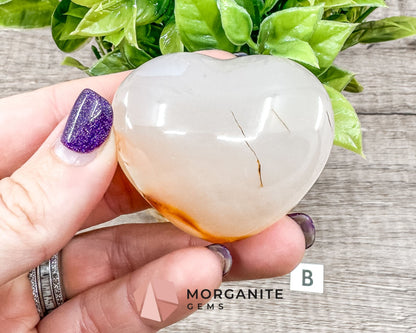 Agate Heart – Polished Natural Stone for Balance, Protection, and Emotional Healing-Morganite Gems