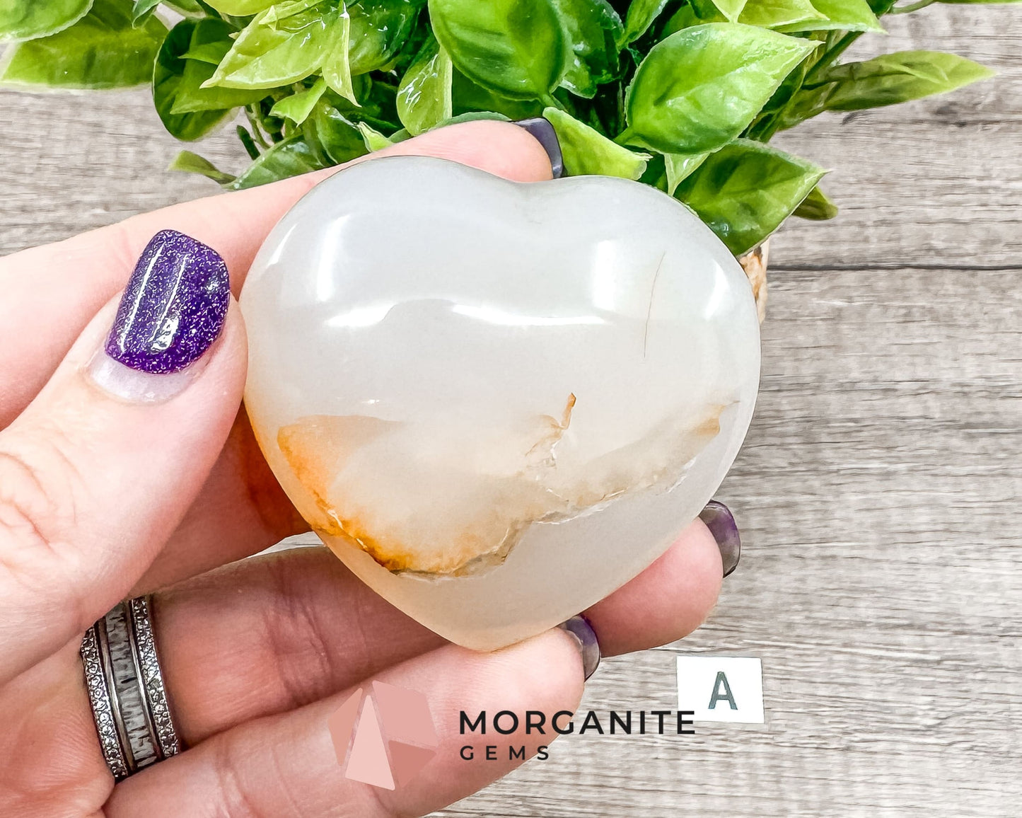 Agate Heart – Polished Natural Stone for Balance, Protection, and Emotional Healing-Morganite Gems