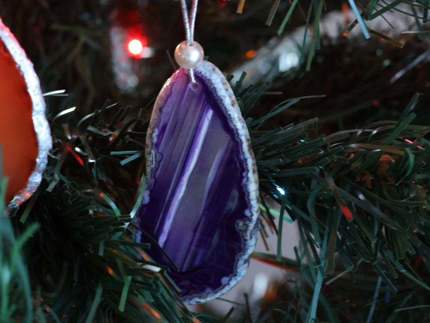 Agate Slice Holiday Ornaments-Morganite Gems