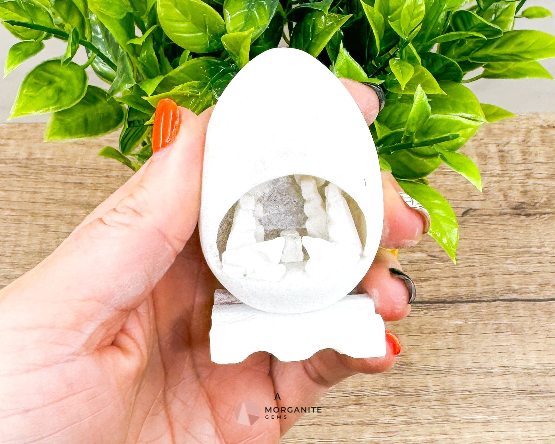 Alabaster Nativity Scene Egg – Hand-Carved Mini Holy Family Figurine from Peru - Home & Living