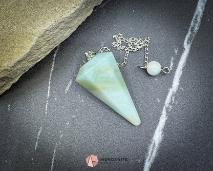 Amazonite Crystal Pendulum for Calm Truth & Communication - Metaphysical Crystals