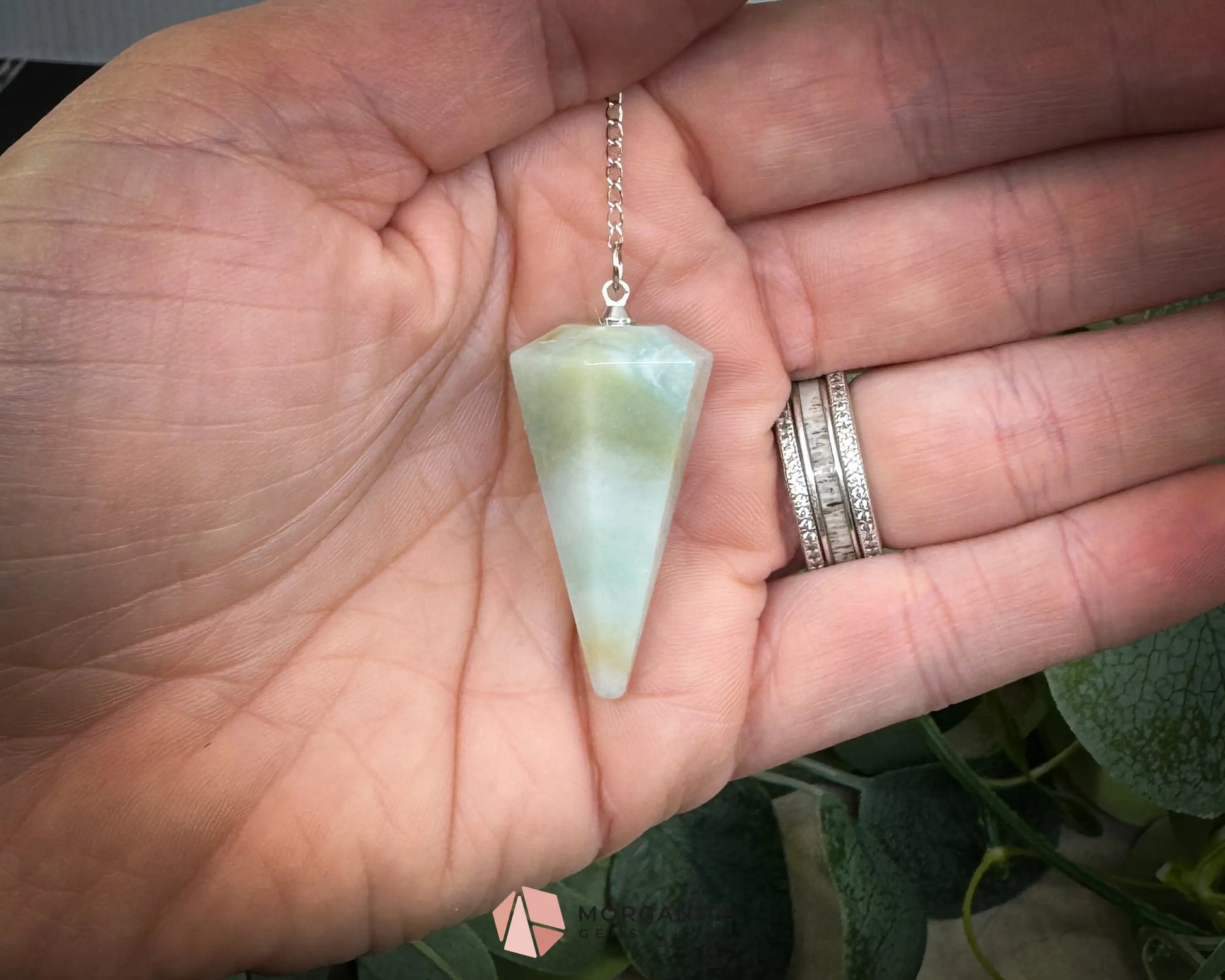 Amazonite Crystal Pendulum for Calm Truth & Communication - Metaphysical Crystals