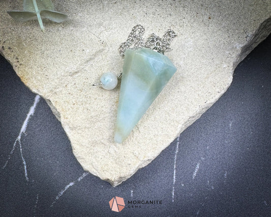 Amazonite Crystal Pendulum for Calm Truth & Communication - Metaphysical Crystals