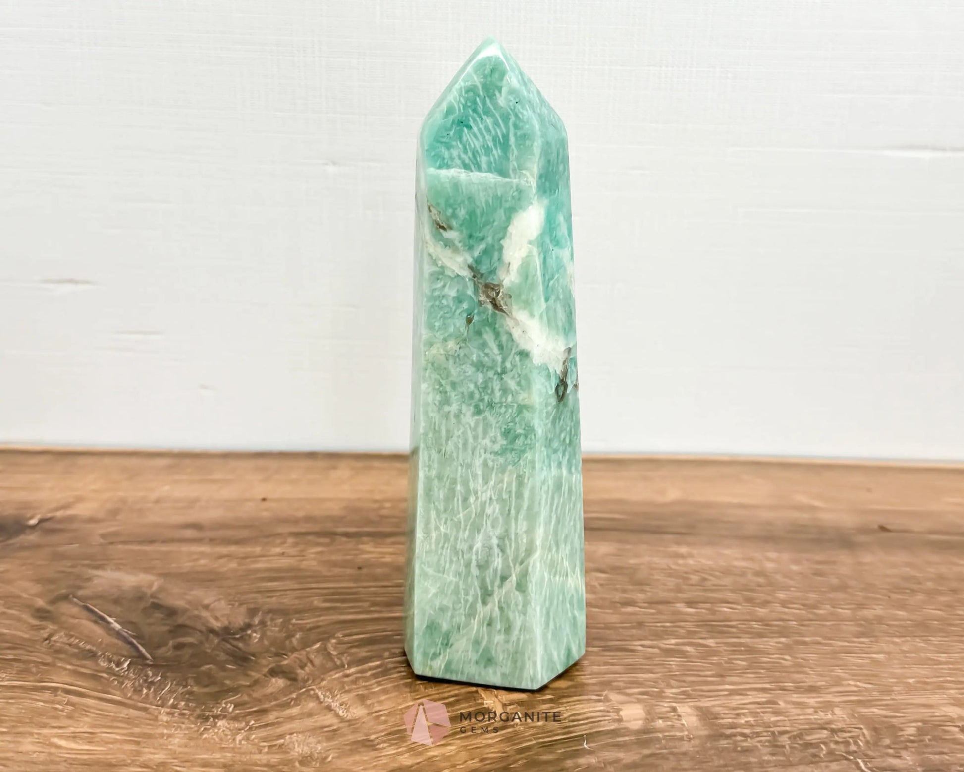 Amazonite Tower Point-Morganite Gems