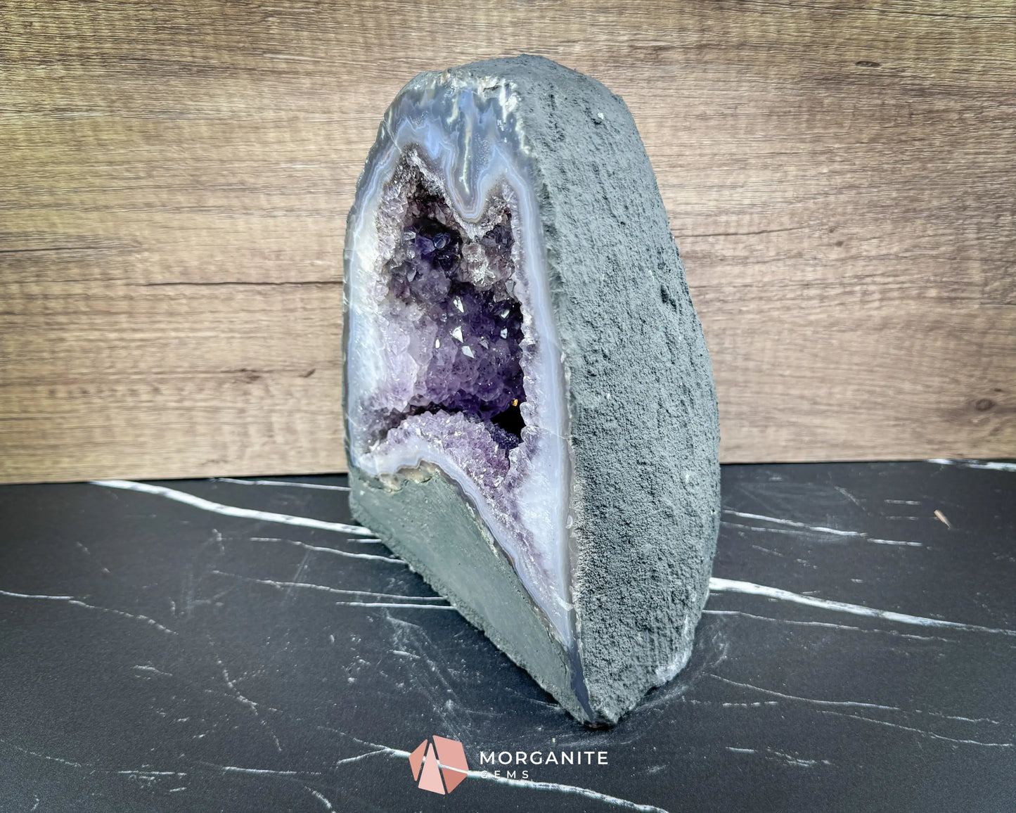 Amethyst Cathedral Geode 12lb – Deep Purple Crystal Cluster for Healing Meditation & Display - Metaphysical Crystals