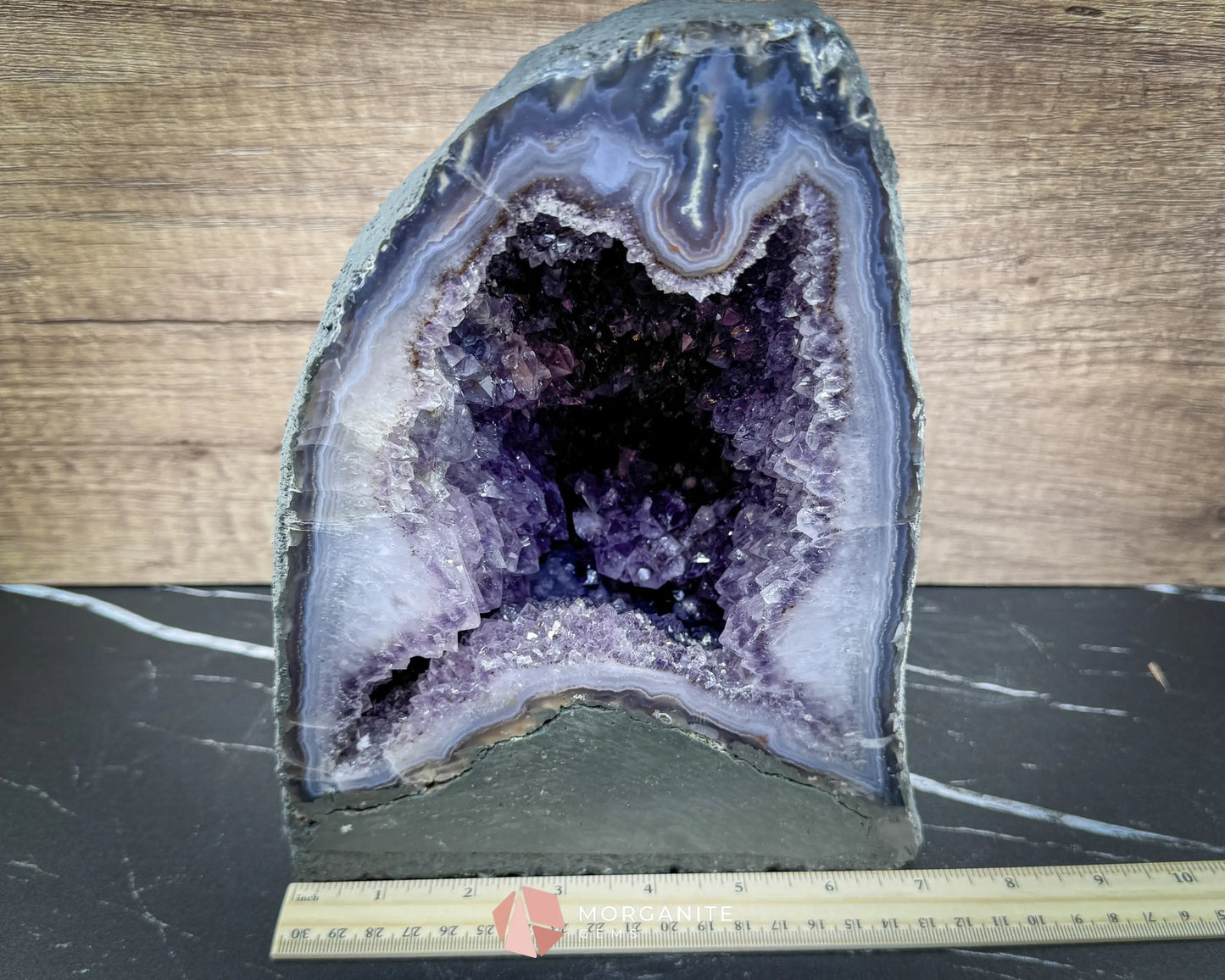 Amethyst Cathedral Geode 12lb – Deep Purple Crystal Cluster for Healing Meditation & Display - Metaphysical Crystals
